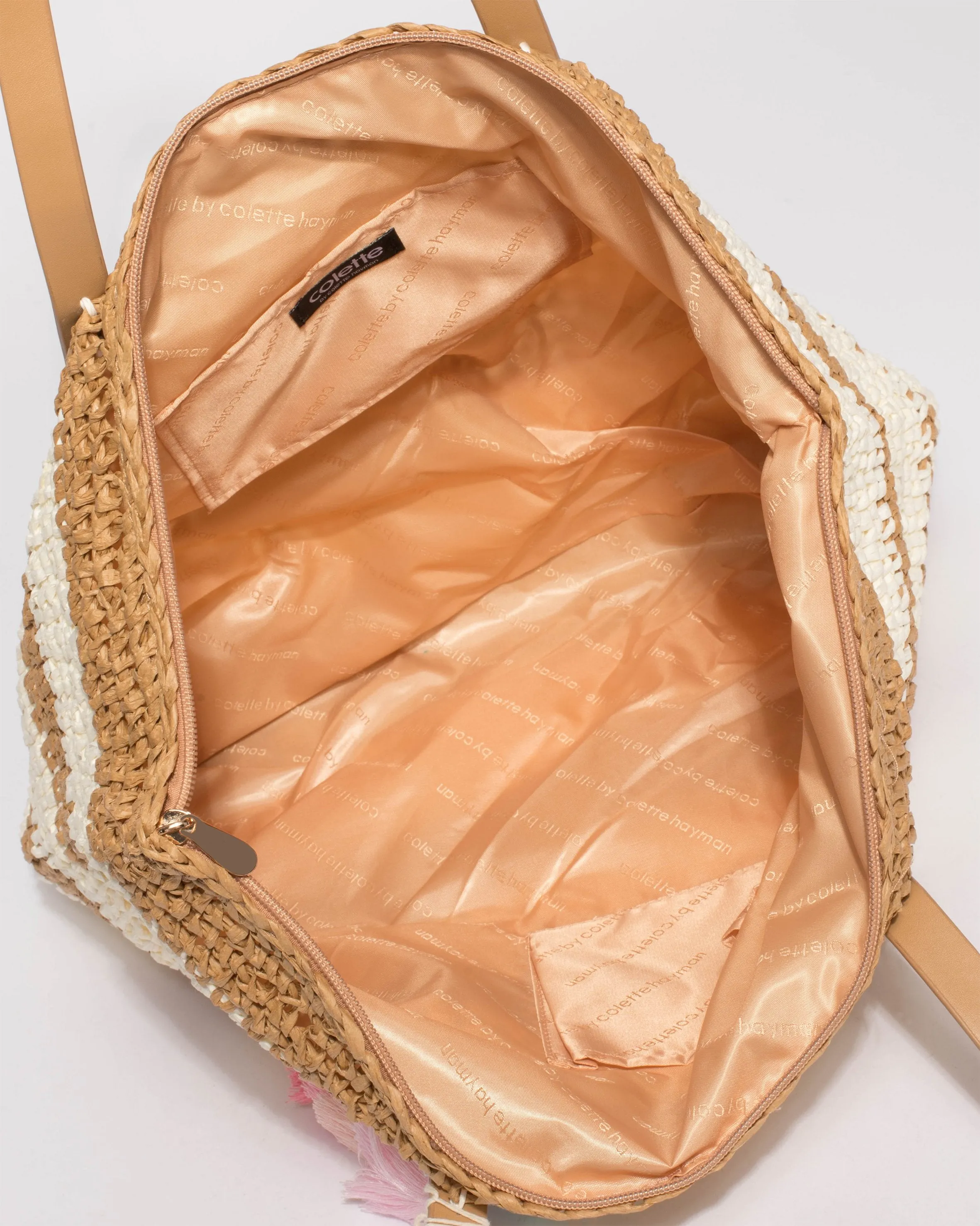 Natural Bella Weave Tote Bag