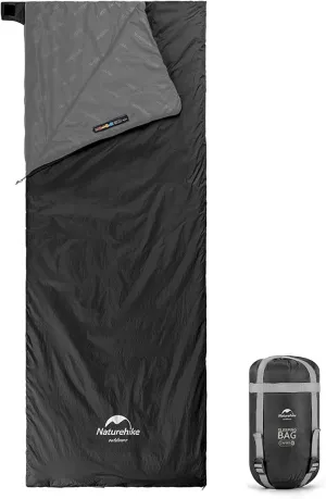 Naturehike Ultralight Sleeping Bag - Envelope Lightweight Portable, Waterproof, Comfort with Compression Sack - Great for 3 Season Traveling, Camping, Hiking