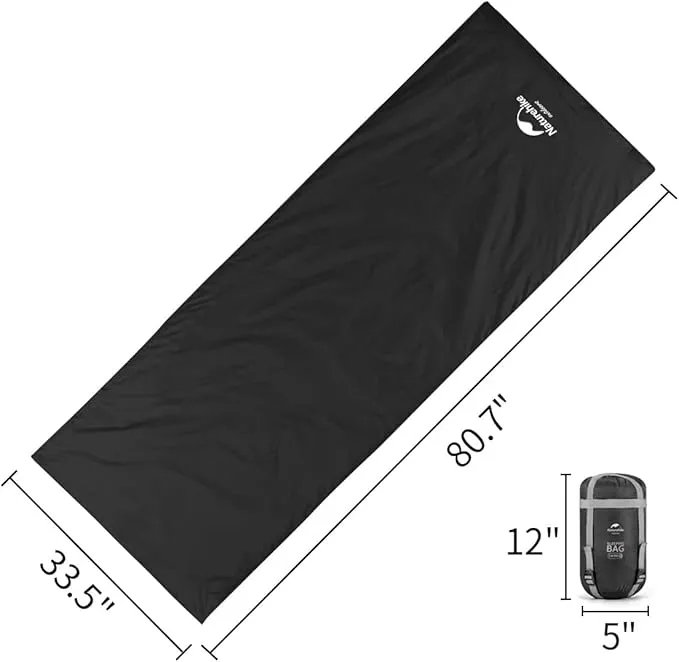 Naturehike Ultralight Sleeping Bag - Envelope Lightweight Portable, Waterproof, Comfort with Compression Sack - Great for 3 Season Traveling, Camping, Hiking