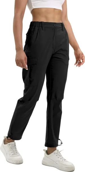 NATUVENIX Womens Hiking Pants Quick Dry Travel Pants Women Stretch Cargo Pants for Women Water Resistant Golf Pants Outdoor