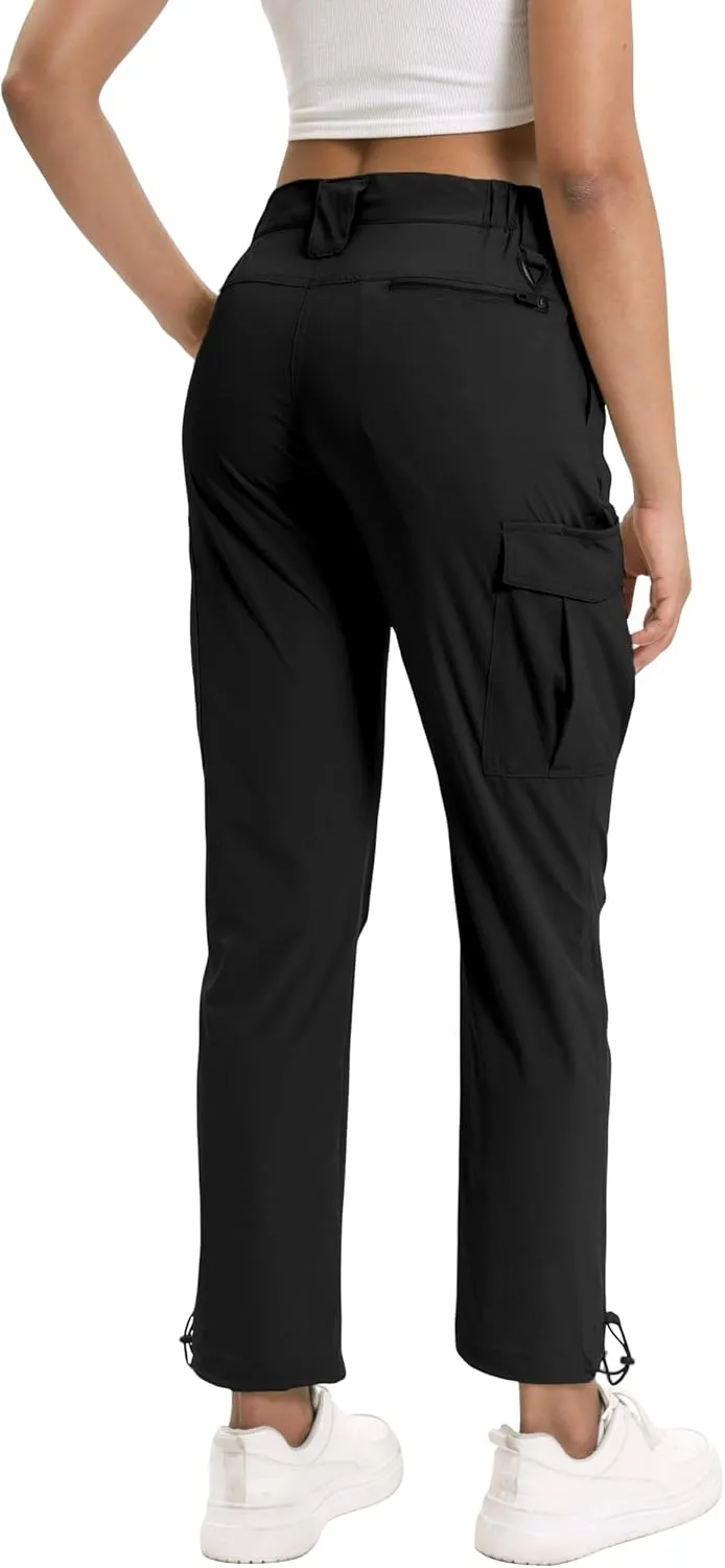 NATUVENIX Womens Hiking Pants Quick Dry Travel Pants Women Stretch Cargo Pants for Women Water Resistant Golf Pants Outdoor