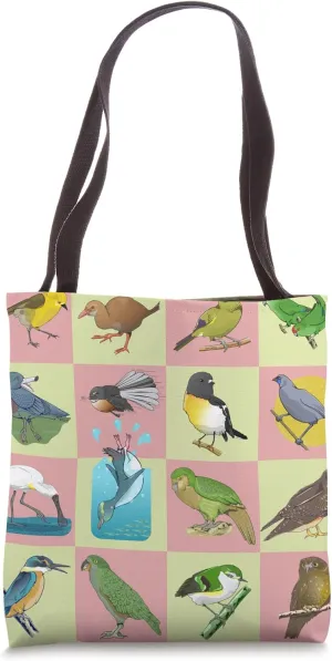 New Zealand BIRDS PATTERN Tote Bag