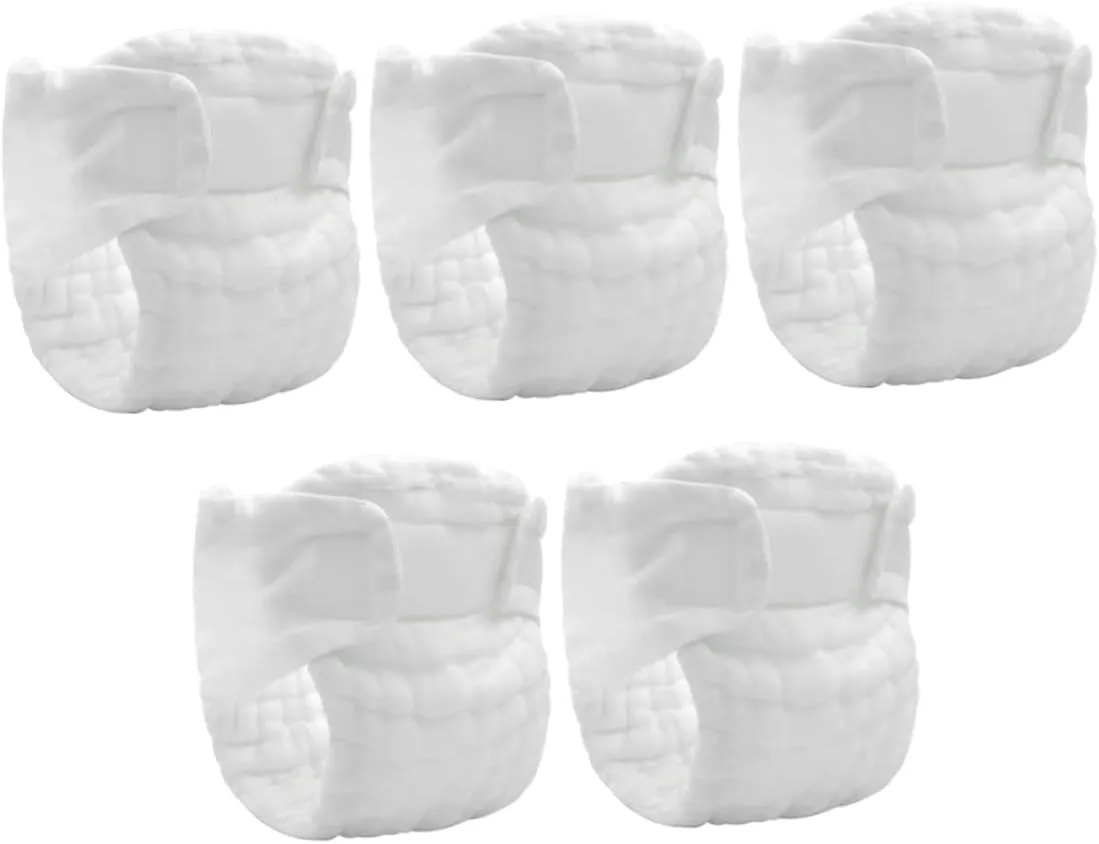 Newborn Diapers 5pcs Newborn Baby Diaper Pants Washable Leak-Proof for Nighttime Use