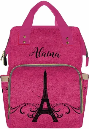 Newcos Personalized Street Graffiti Hip Hop Men Play Music Diaper Bag with Name Nappy Bags Travel Casual Mummy Backpack for Mom Women, One Size