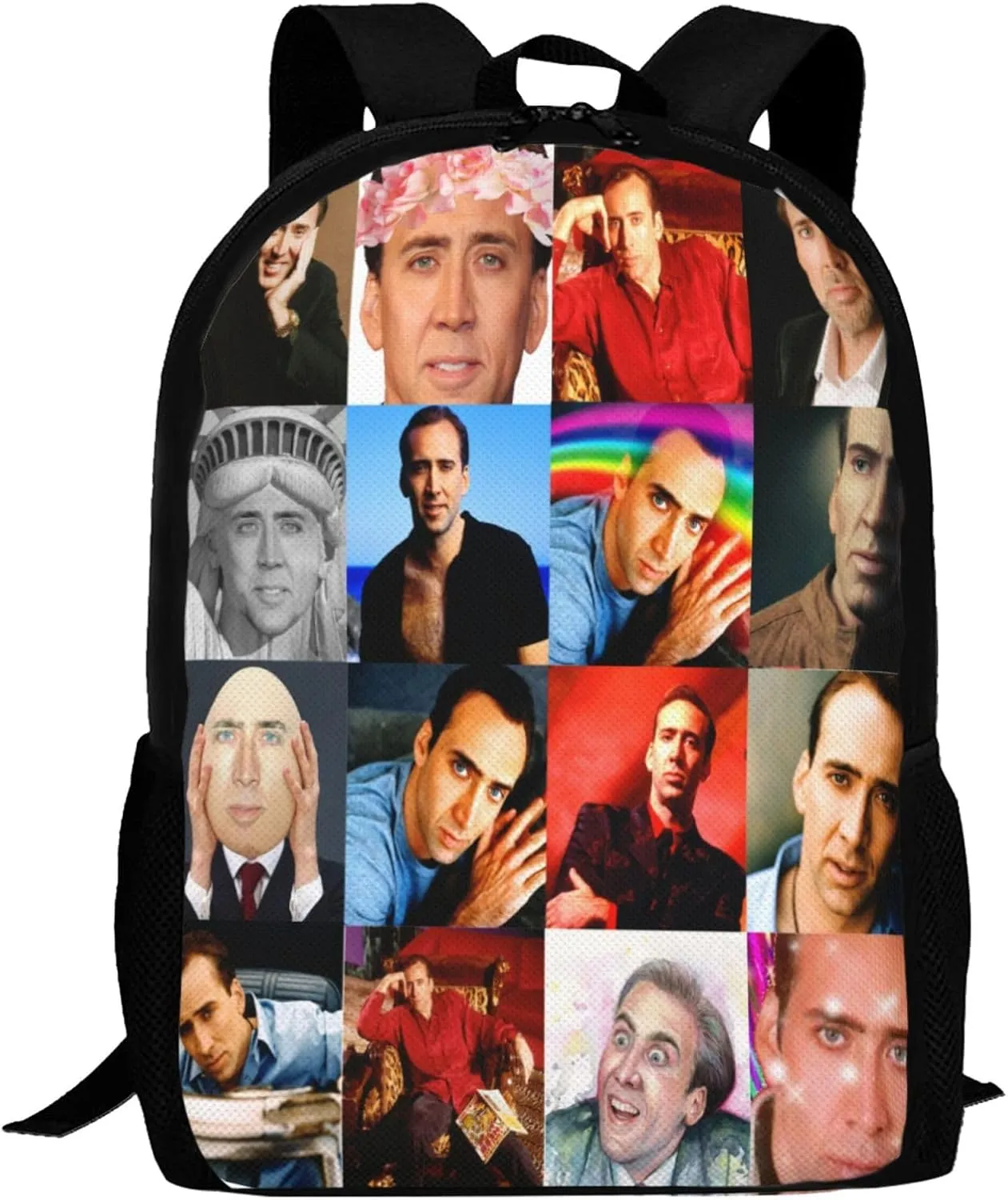 Nic-olas Cage Backpack,Large Capacity Lightweight Travel Casual Daypack Large Laptop Bag