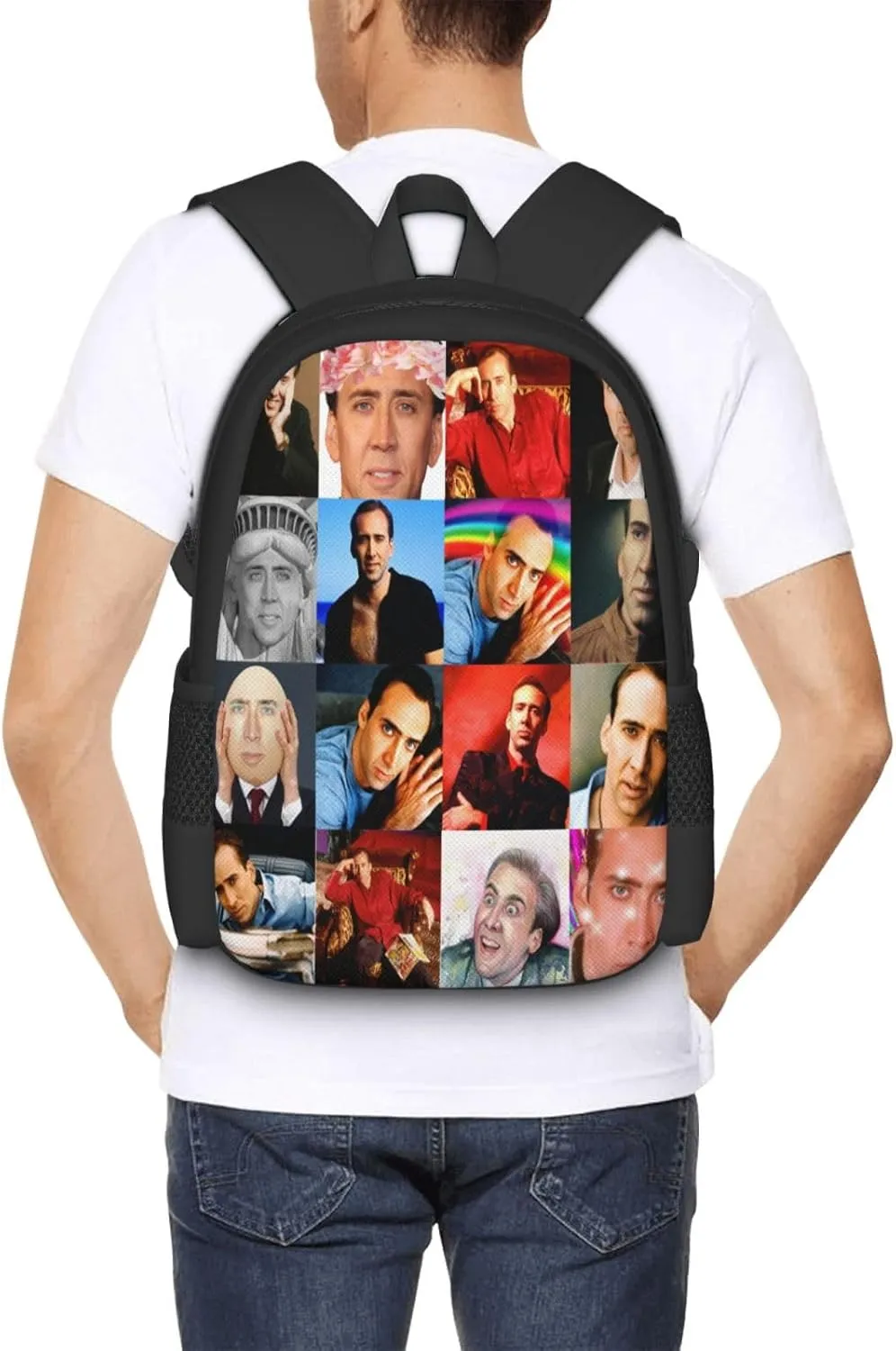 Nic-olas Cage Backpack,Large Capacity Lightweight Travel Casual Daypack Large Laptop Bag