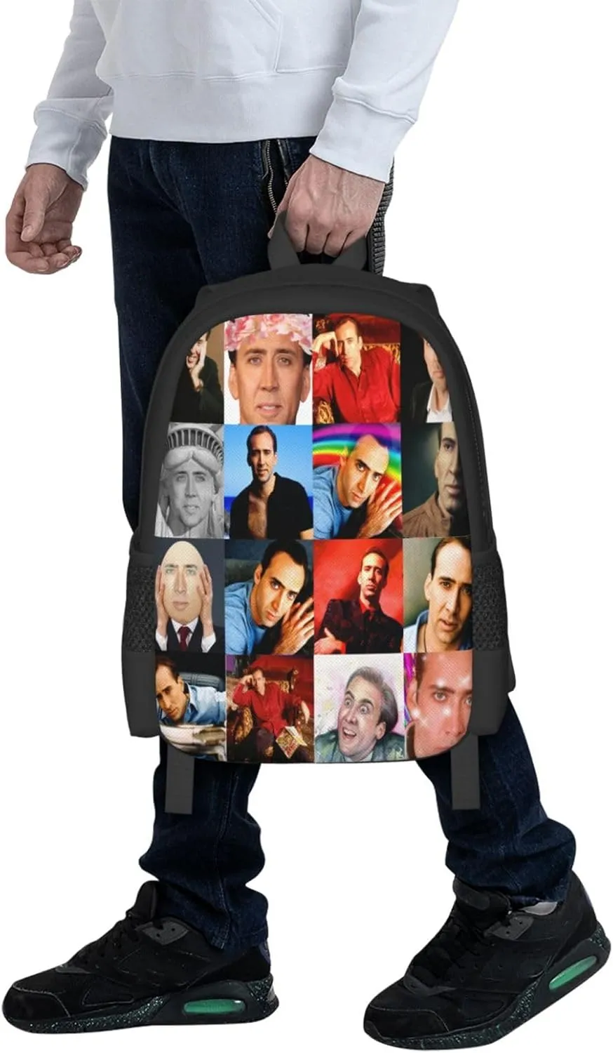 Nic-olas Cage Backpack,Large Capacity Lightweight Travel Casual Daypack Large Laptop Bag