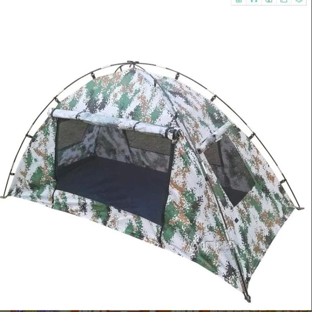 NIEH Camouflage Single Outdoor Tent, Waterproof Camping Tent, Breathable and Anti-Mosquito, Installation, Hiking by 1 Person,Camouflage