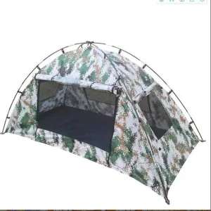 NIEH Camouflage Single Outdoor Tent, Waterproof Camping Tent, Breathable and Anti-Mosquito, Installation, Hiking by 1 Person,Camouflage