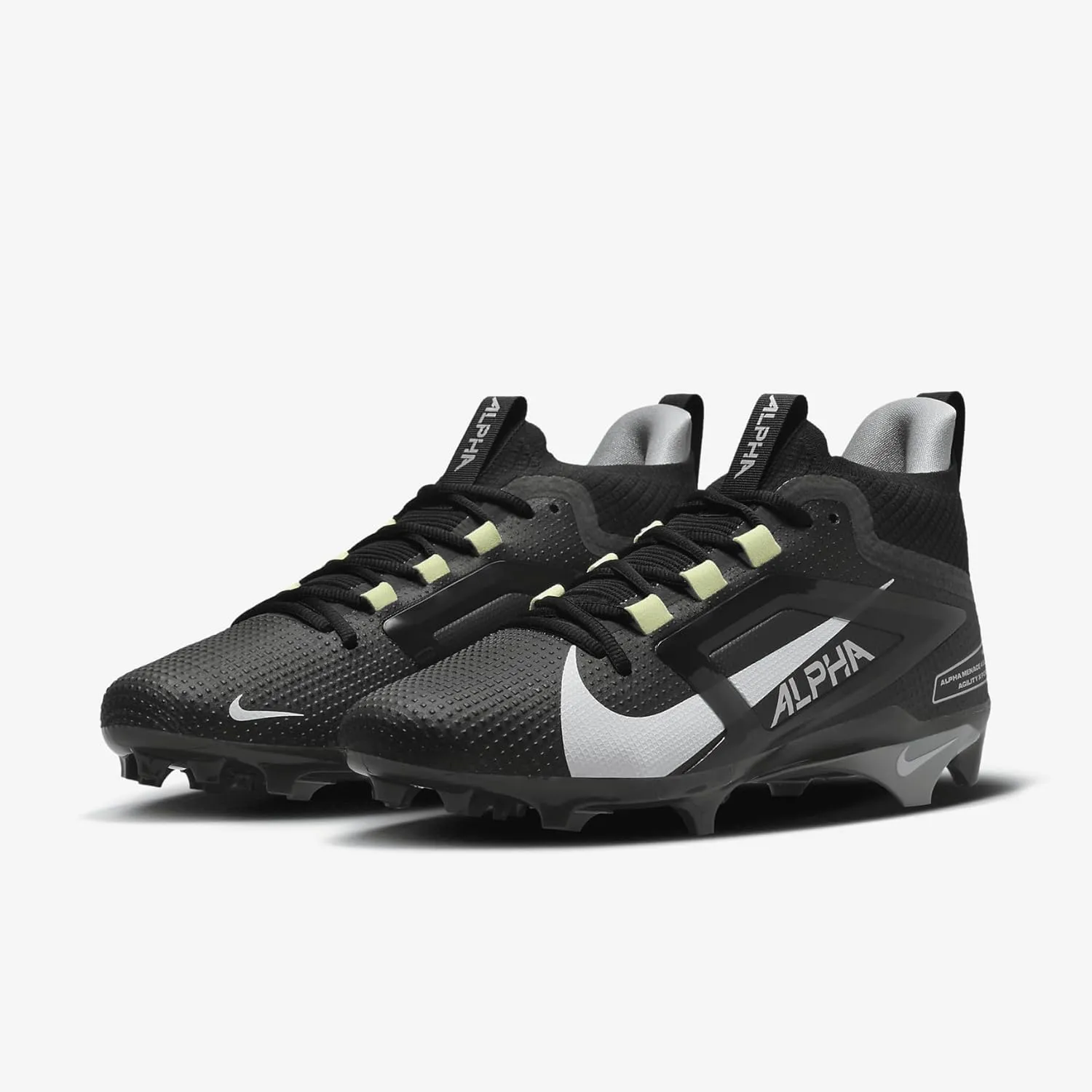 Nike Alpha Menace 4 Elite Football Cleats (FD7036-600, University Red/Team Red/Black/White)