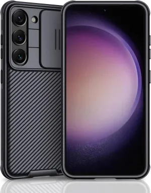 Nillkin CamShield Pro S23 Case with Camera Cover, for Samsung Galaxy S23 Slim Protective Phone Case, Rugged Case for Samsung S23 5G 2023 - Black 6.1'' (Classic Black)
