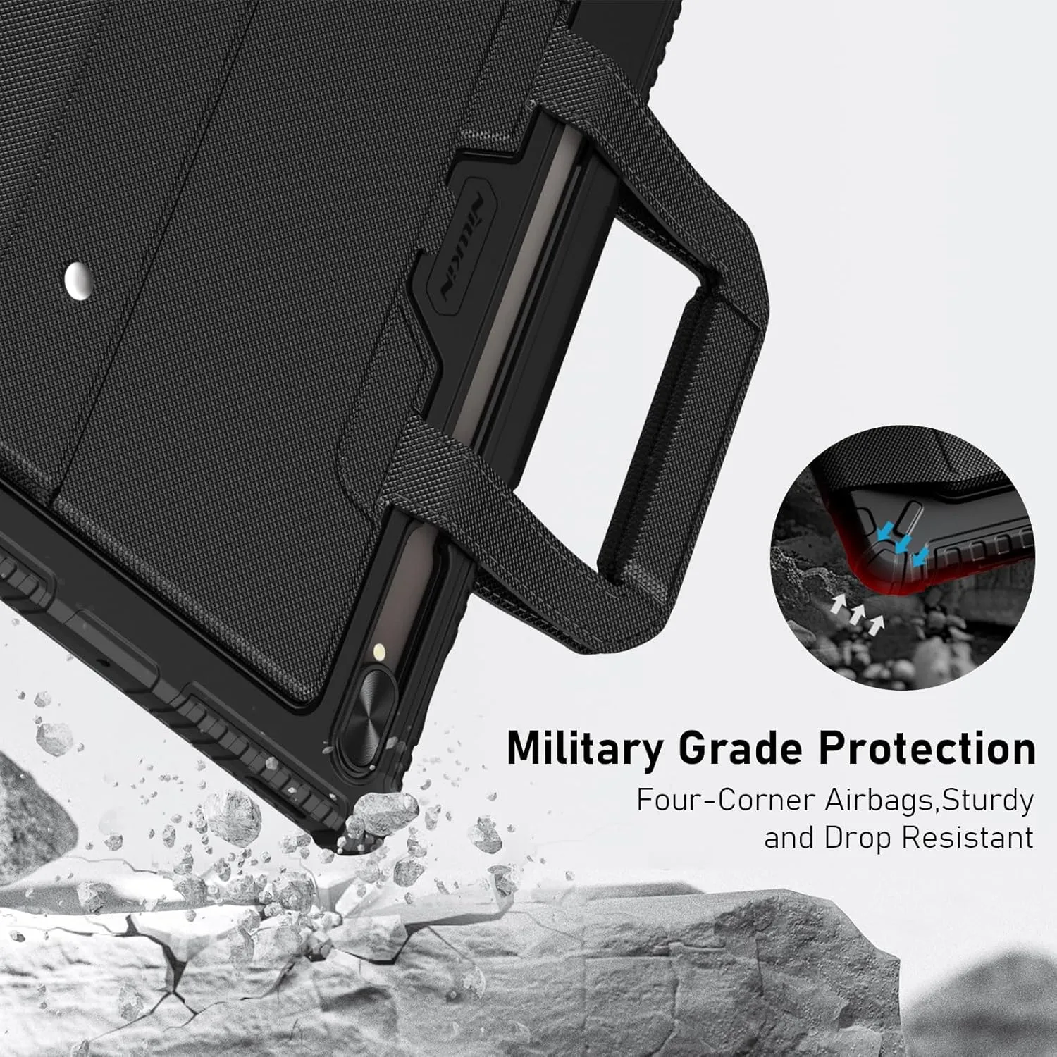 Nillkin for Samsung Galaxy Tab S10 Ultra Detachable Keyboard Case with 7 Backlit, Kickstand, Trackpad, S Pen Holder, S10 Ultra Tablet Case with Keyboard for Tablet S9 Ultra 14.6''