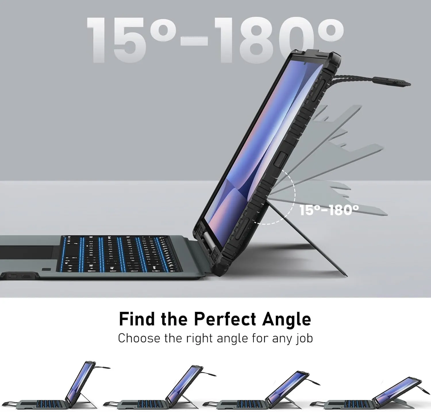 Nillkin for Samsung Galaxy Tab S10 Ultra Detachable Keyboard Case with 7 Backlit, Kickstand, Trackpad, S Pen Holder, S10 Ultra Tablet Case with Keyboard for Tablet S9 Ultra 14.6''