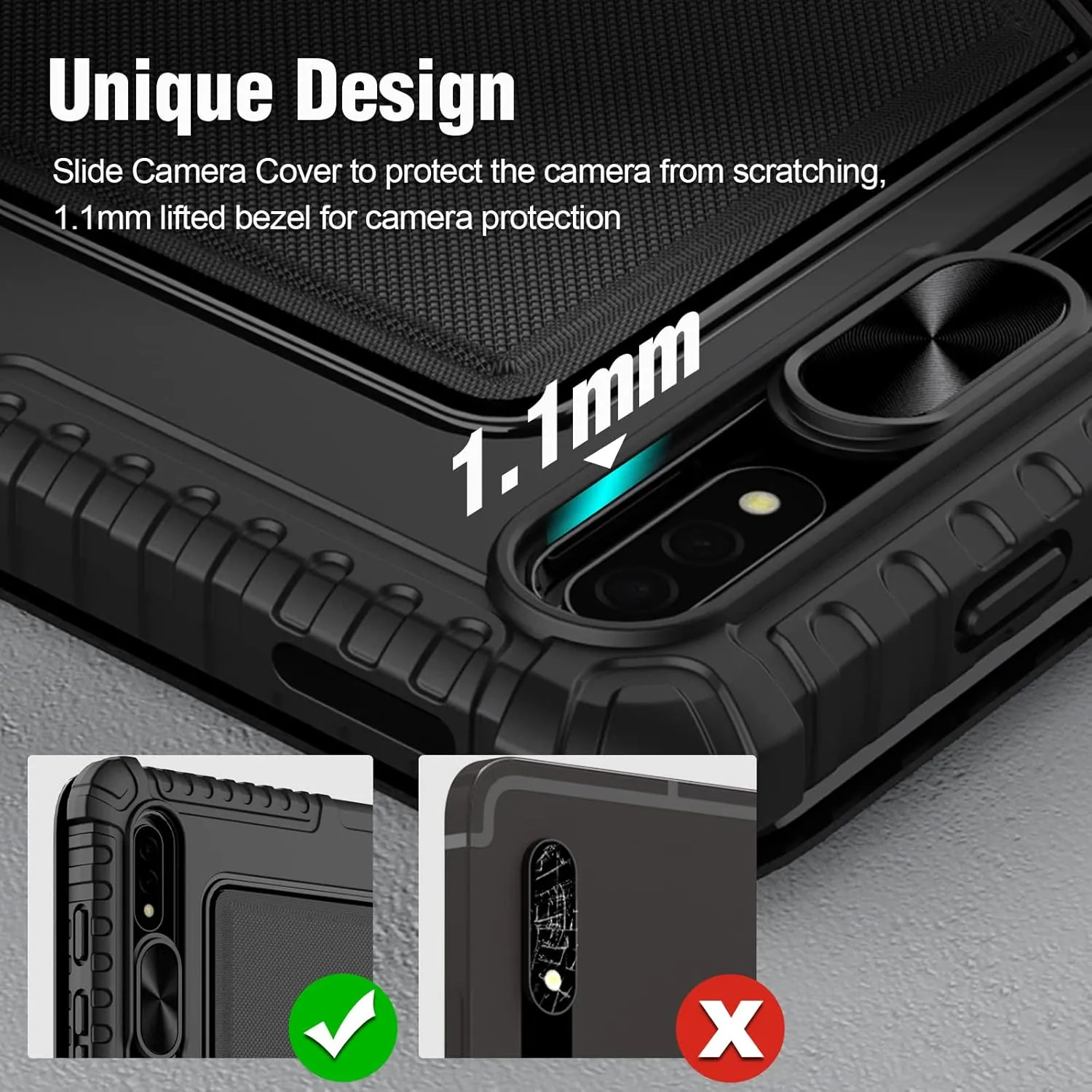 Nillkin Galaxy Tab S7 FE Keyboard Case 12.4 inch with Multi-Touch Trackpad and Camera Cover Compatible with Galaxy Tab S8  /S7  , Detachable Folio Keyboard Cover with S Pen Holder