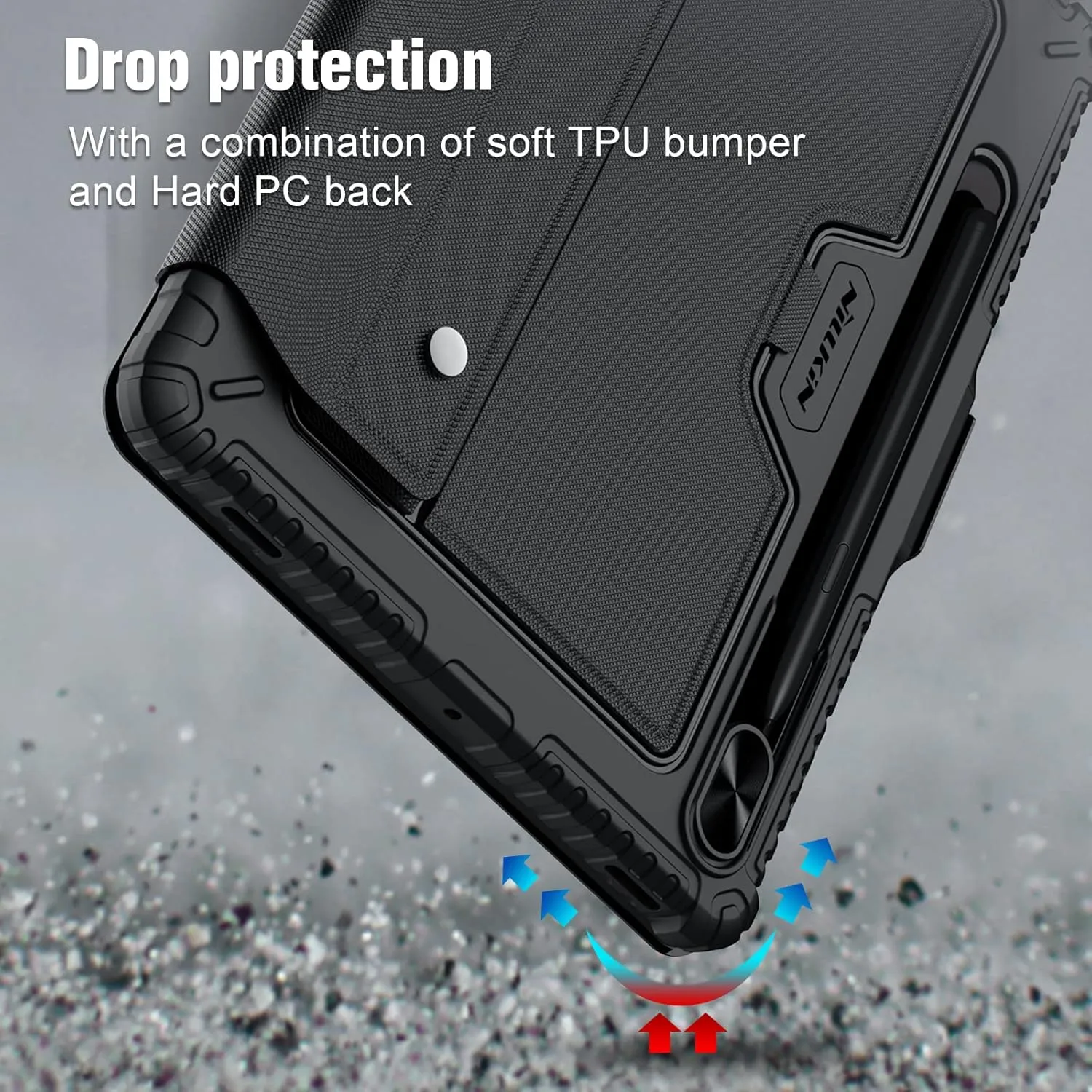 Nillkin Galaxy Tab S7 FE Keyboard Case 12.4 inch with Multi-Touch Trackpad and Camera Cover Compatible with Galaxy Tab S8  /S7  , Detachable Folio Keyboard Cover with S Pen Holder