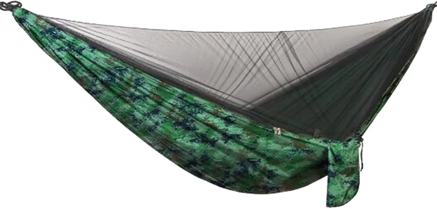 NOBRIM Portable Hammock Outdoors Double Camping Hammocks with Mosquito Net Lightweight Parachute Nylon Hammock for Backpacking Hiking