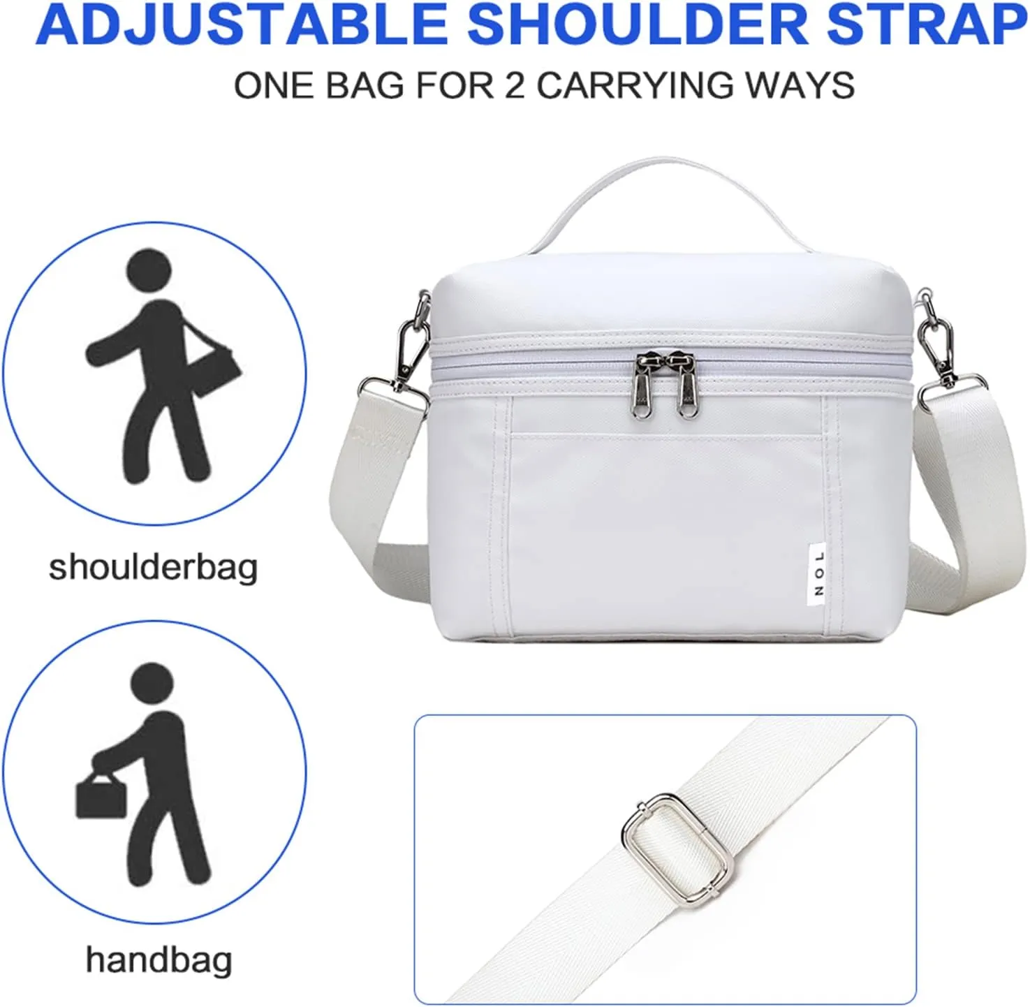 NOL Natural Organic Lifestyle Insulated Lunch Bags for Women Cooler Bag Lightweight Nylon Waterproof Lunch Box For Work