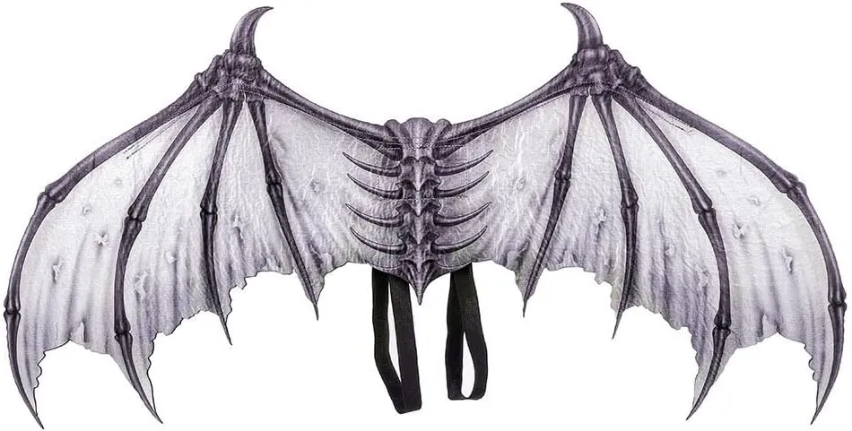 Novelty 3D Devil Bone Wings Costume Accessories for Halloween Scary Demon Cosplay Decoration