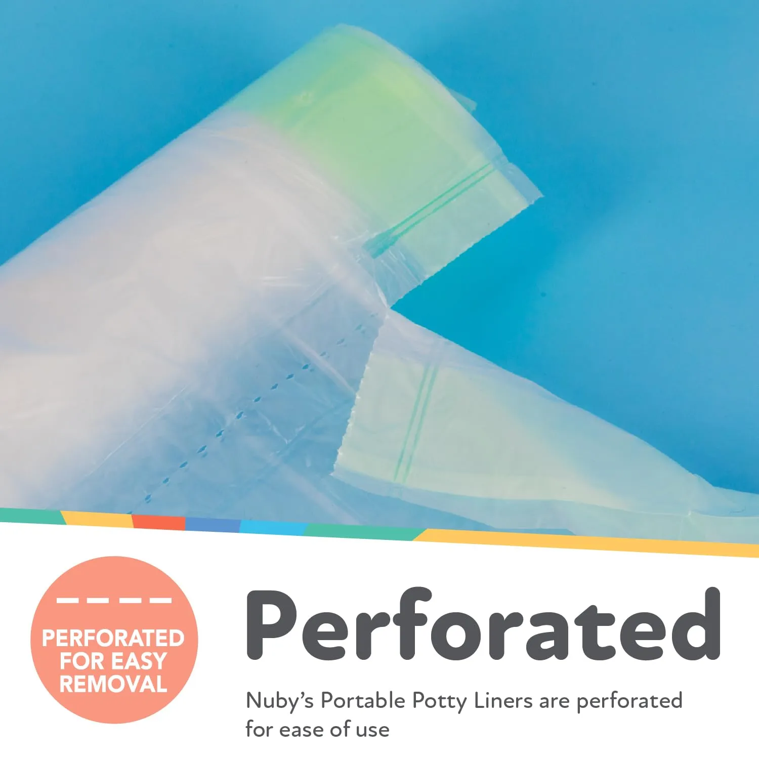 Nuby Portable Potty Replacement Liners - Disposable Potty Liners - Toddler Potty Training Essentials - 80 Count