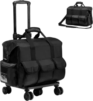 Nurse Rolling Medical Duffle Bag Work Nursing School College Student Must Have Clinical Home Health Cna Nr Gifts Carry On Bag with Wheels Doctor Emt Ems Healthcare Equipment Homecare Physician (Black)