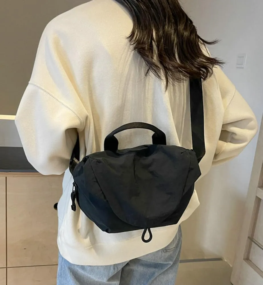 Nylon Crossbody Bags Medium Crescent Handbag Women Shoulder Purse Small Tote 2024