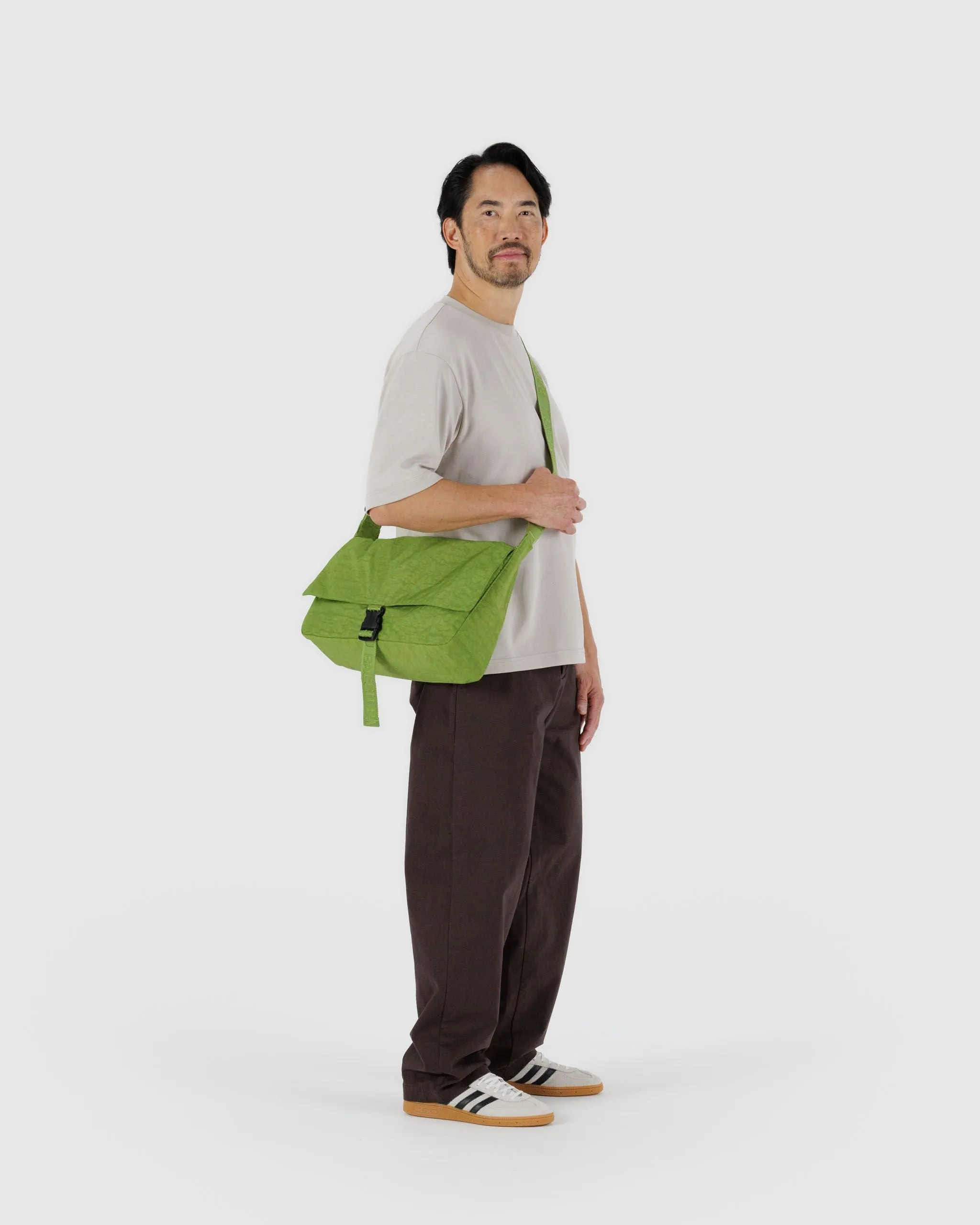 Nylon Messenger Bag - Green Juice
