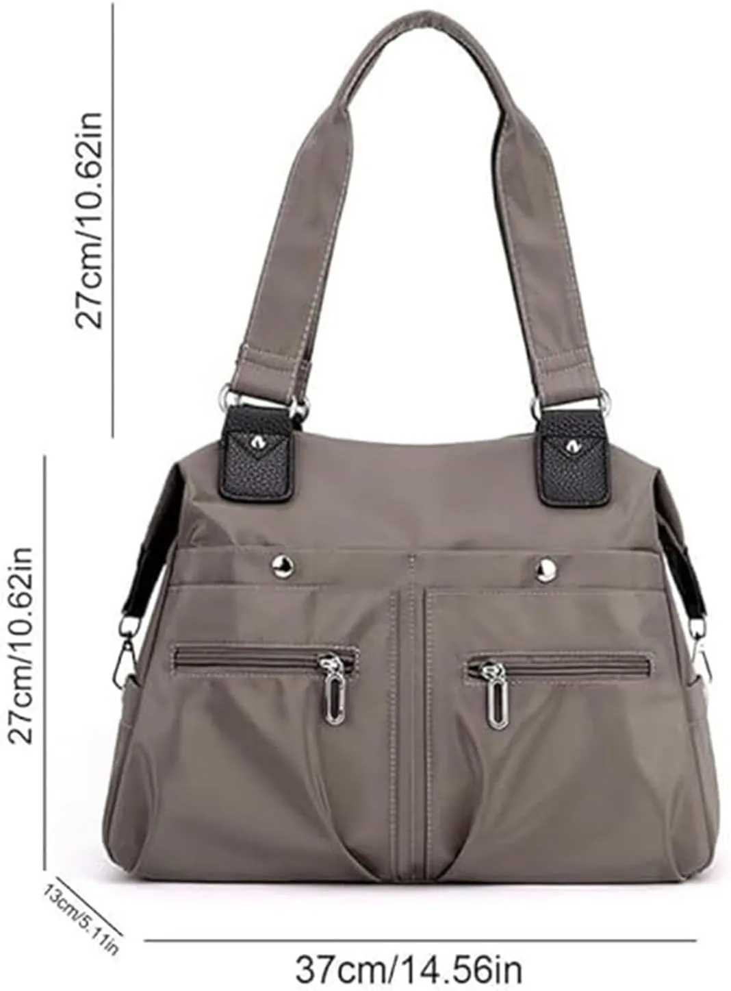 Nylon Tote Bag, Nylon Waterproof Tote Bag, Multi Pocket Shoulder Bag