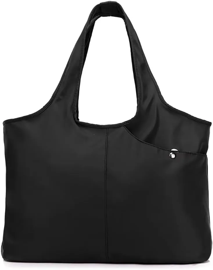 Nylon Tote Handbag for Women Large Top Handle Bag Lightweight Mommy Bag Multi Pocket Travel Satchel Shopping Bag