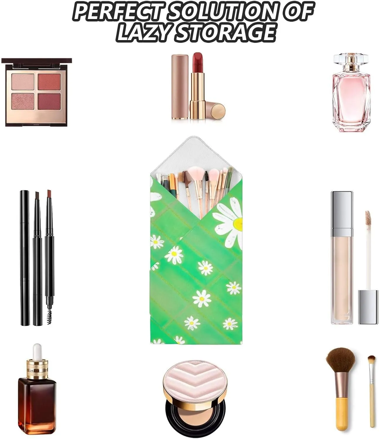 ODAWA Protective Camera Lens Wrap Daisies Green Plaid Self-adhesive Cloth 21.7"x21.7" Wrap Protection for Camera and Lens