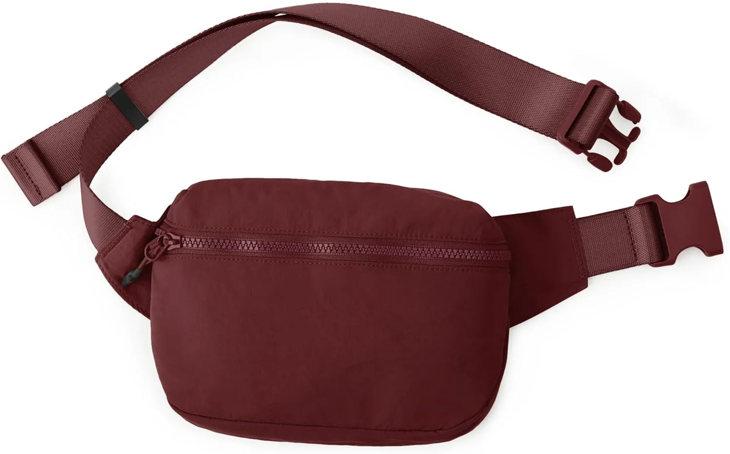 ODODOS 2L Belt Bag for Women Men, Crossbody Fanny Packs with Adjustable Strap Waist Pouch for Workout Hiking Running Travel, Wine