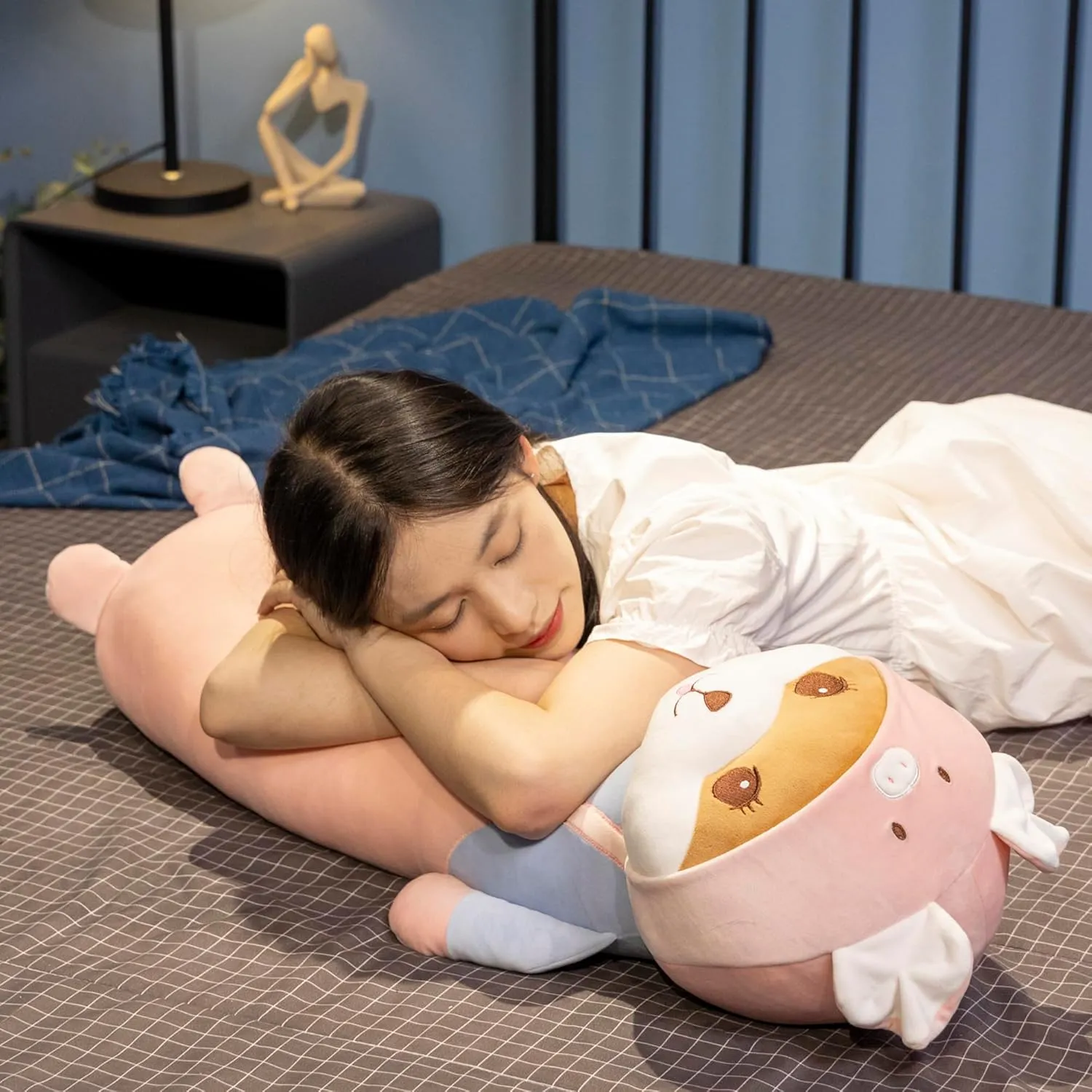 Oinky | Cute Pig Stuffed Animal 24.8''- Long Body Hugging Toy for Anxiety & Sleep, Soft Plush Emotional Support Pillow for Kids, Adults, Girlfriend, Bed & Room Decor