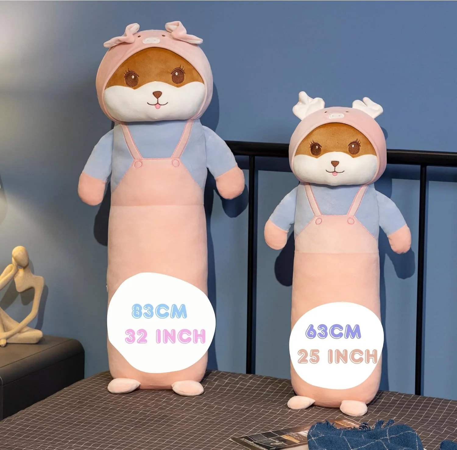 Oinky | Cute Pig Stuffed Animal 24.8''- Long Body Hugging Toy for Anxiety & Sleep, Soft Plush Emotional Support Pillow for Kids, Adults, Girlfriend, Bed & Room Decor