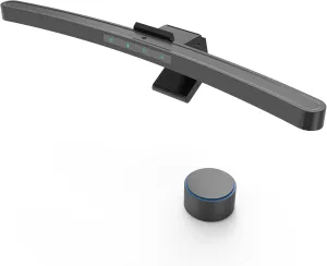 ONWAY Curved Monitor Light Bar with Wireless Remote, Auto-Dimming and Camera Base,Applicable to All Screens with No Glare,for Home and Office