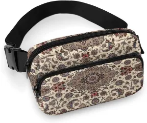 Oriental Floral Persian Large Capacity Portable All Print Waist Bag