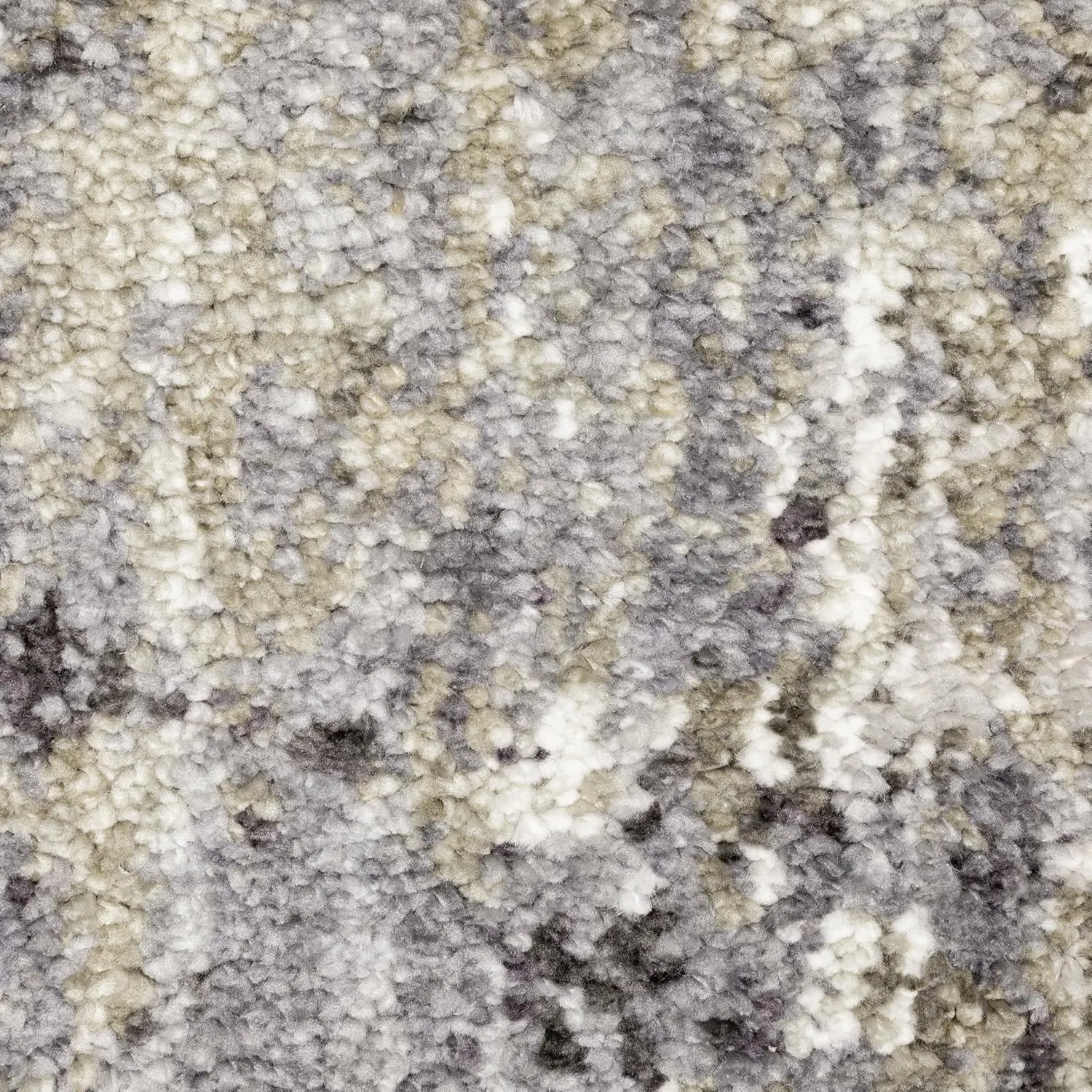 Oriental Weavers Aspen Shag Area Rug - 2060W - 2'3" x 7'6" - in Grey/Ivory - Plush Soft Shag, Modern Style, Stain Resistant, Cushion Feel, Entryway, Hallway Runner Rug