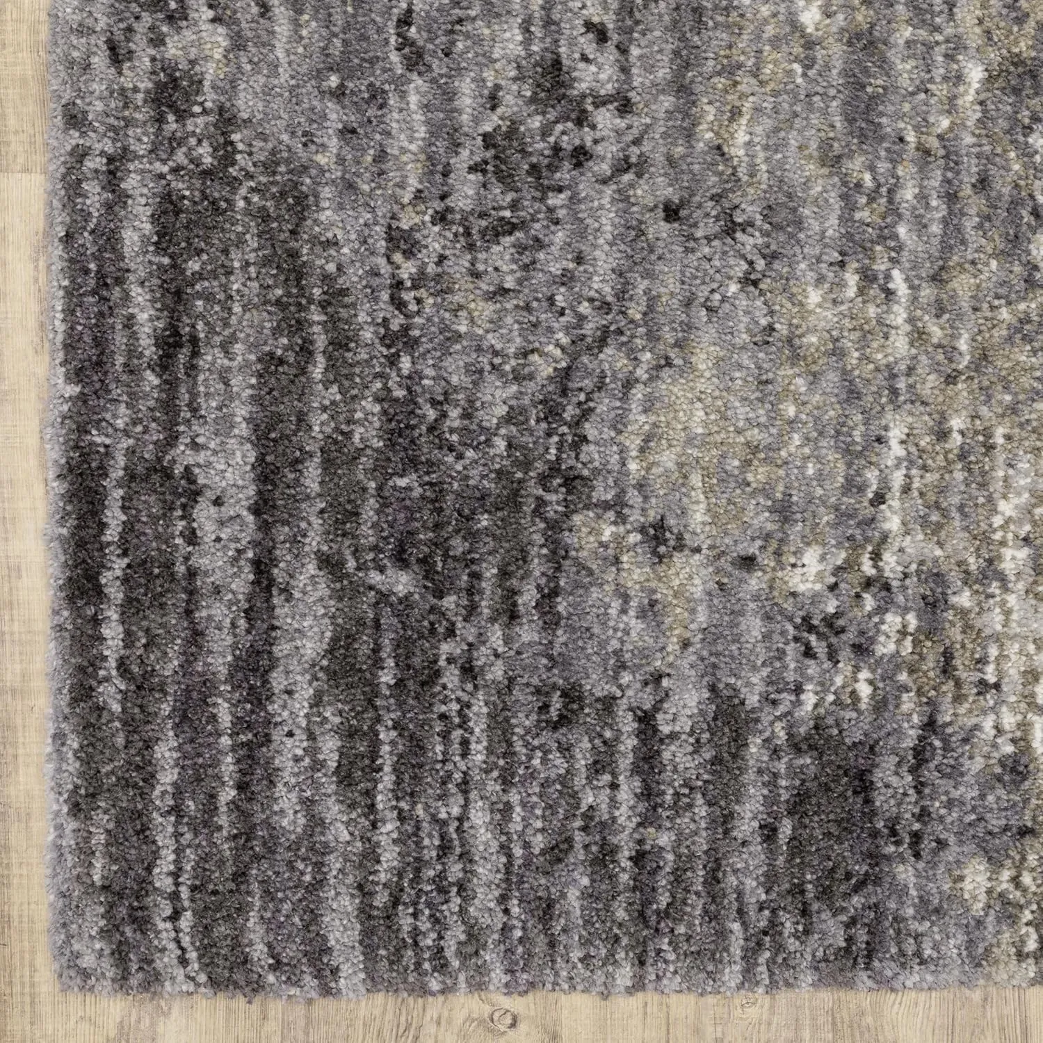 Oriental Weavers Aspen Shag Area Rug - 2060W - 2'3" x 7'6" - in Grey/Ivory - Plush Soft Shag, Modern Style, Stain Resistant, Cushion Feel, Entryway, Hallway Runner Rug