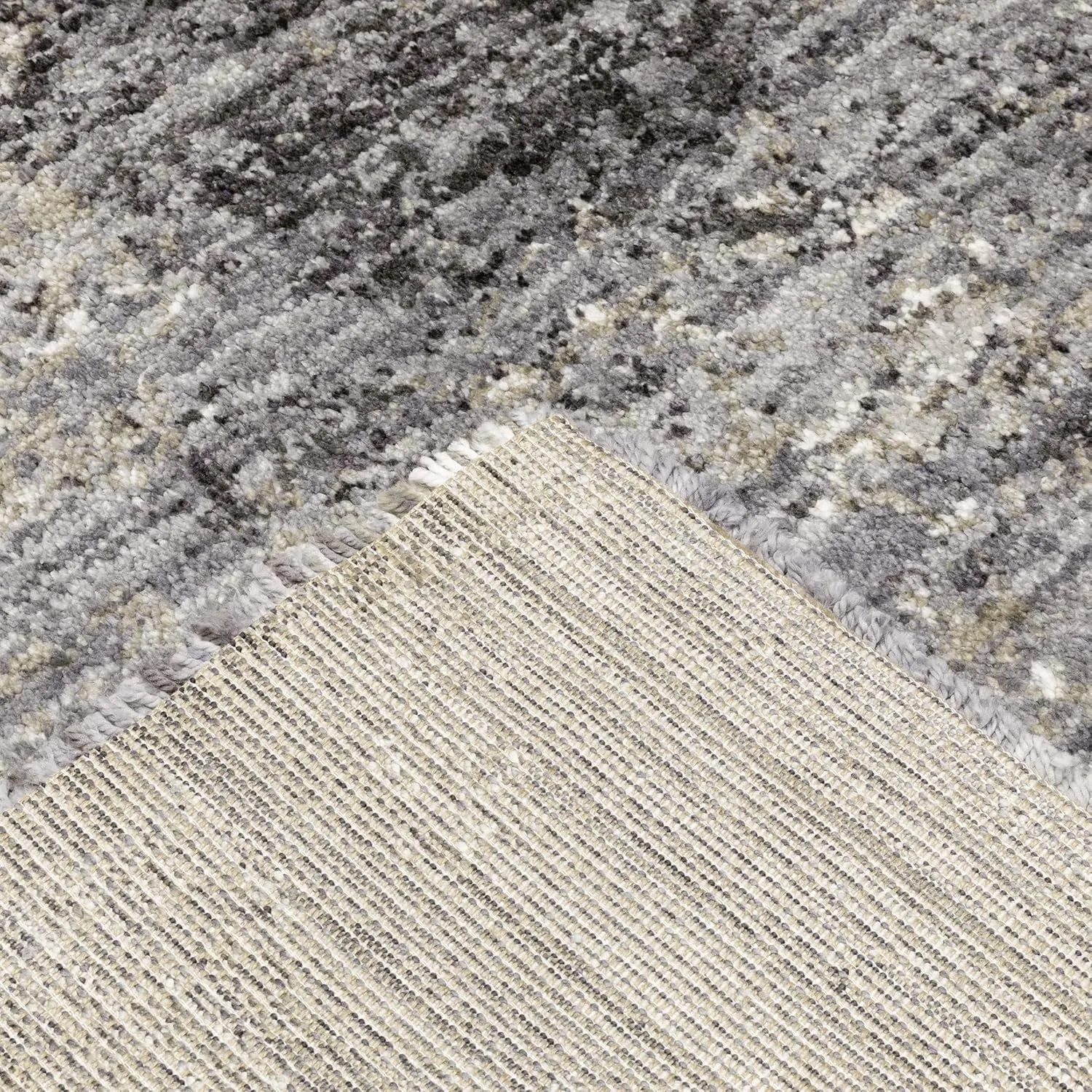 Oriental Weavers Aspen Shag Area Rug - 2060W - 2'3" x 7'6" - in Grey/Ivory - Plush Soft Shag, Modern Style, Stain Resistant, Cushion Feel, Entryway, Hallway Runner Rug