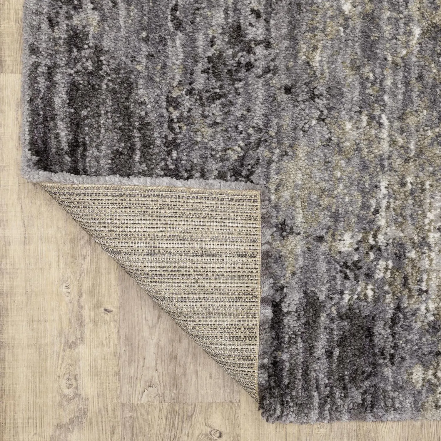 Oriental Weavers Aspen Shag Area Rug - 2060W - 2'3" x 7'6" - in Grey/Ivory - Plush Soft Shag, Modern Style, Stain Resistant, Cushion Feel, Entryway, Hallway Runner Rug