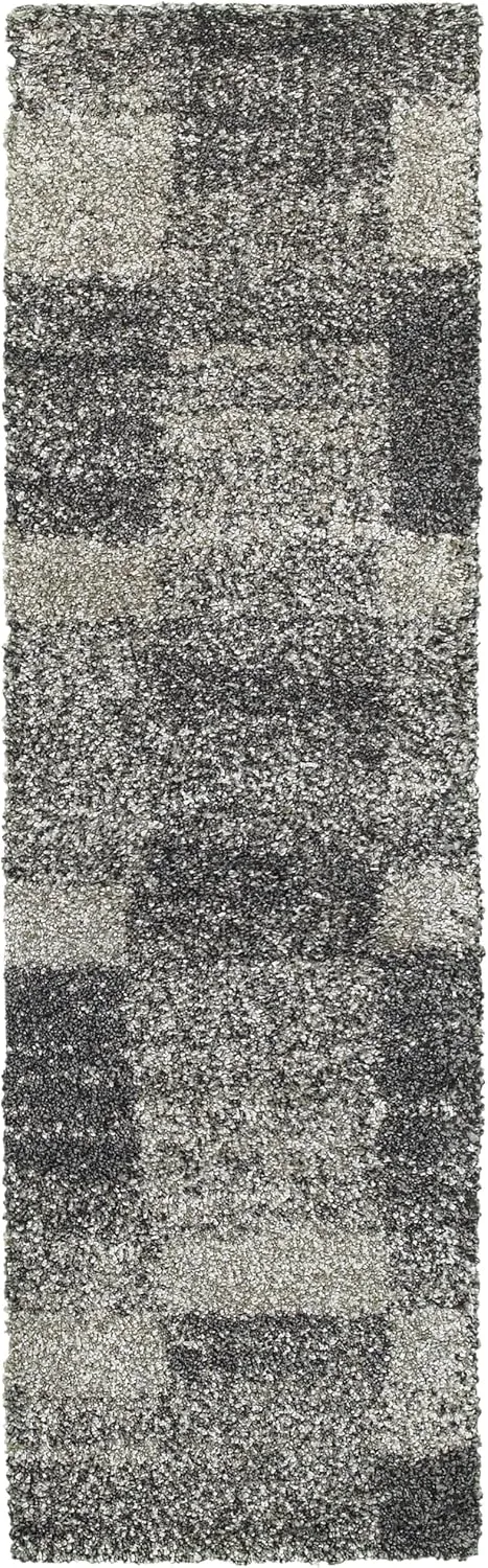 Oriental Weavers Henderson Shag Area Rug - 531Z1-2'3" x 7'6" - in Grey/Charcoal - Plush Soft Shag, Modern Style, Stain Resistant, Cushion Feel, Entryway, Hallway Runner Rug