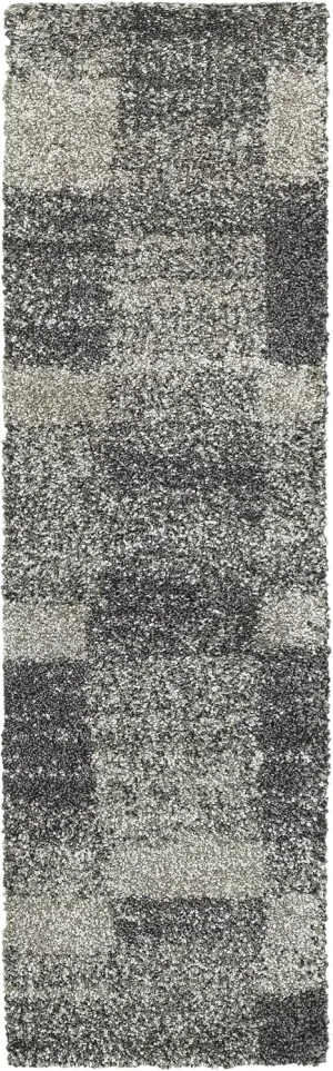 Oriental Weavers Henderson Shag Area Rug - 531Z1-2'3" x 7'6" - in Grey/Charcoal - Plush Soft Shag, Modern Style, Stain Resistant, Cushion Feel, Entryway, Hallway Runner Rug