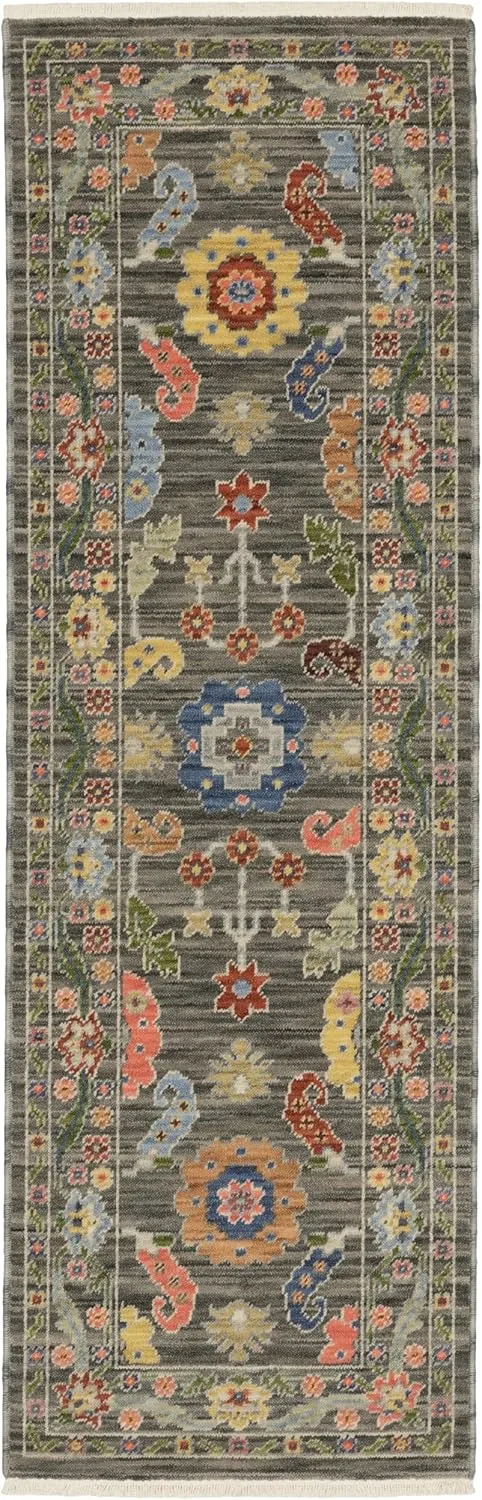Oriental Weavers Lucca Traditional Rug 5506K in Grey Runner 1' 11" X 6 ' 2"