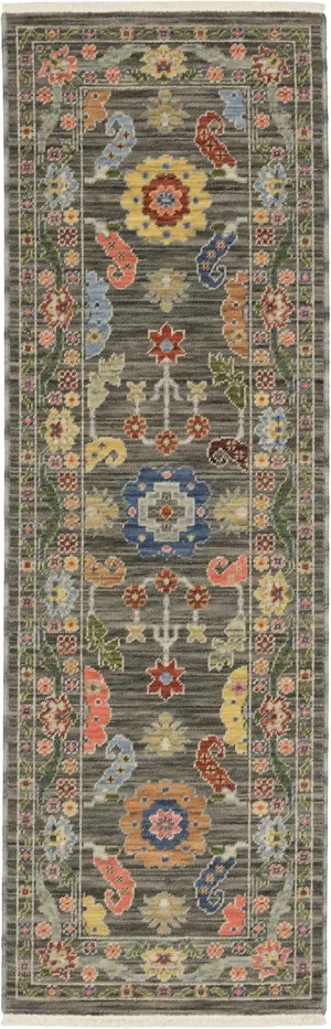 Oriental Weavers Lucca Traditional Rug 5506K in Grey Runner 1' 11" X 6 ' 2"