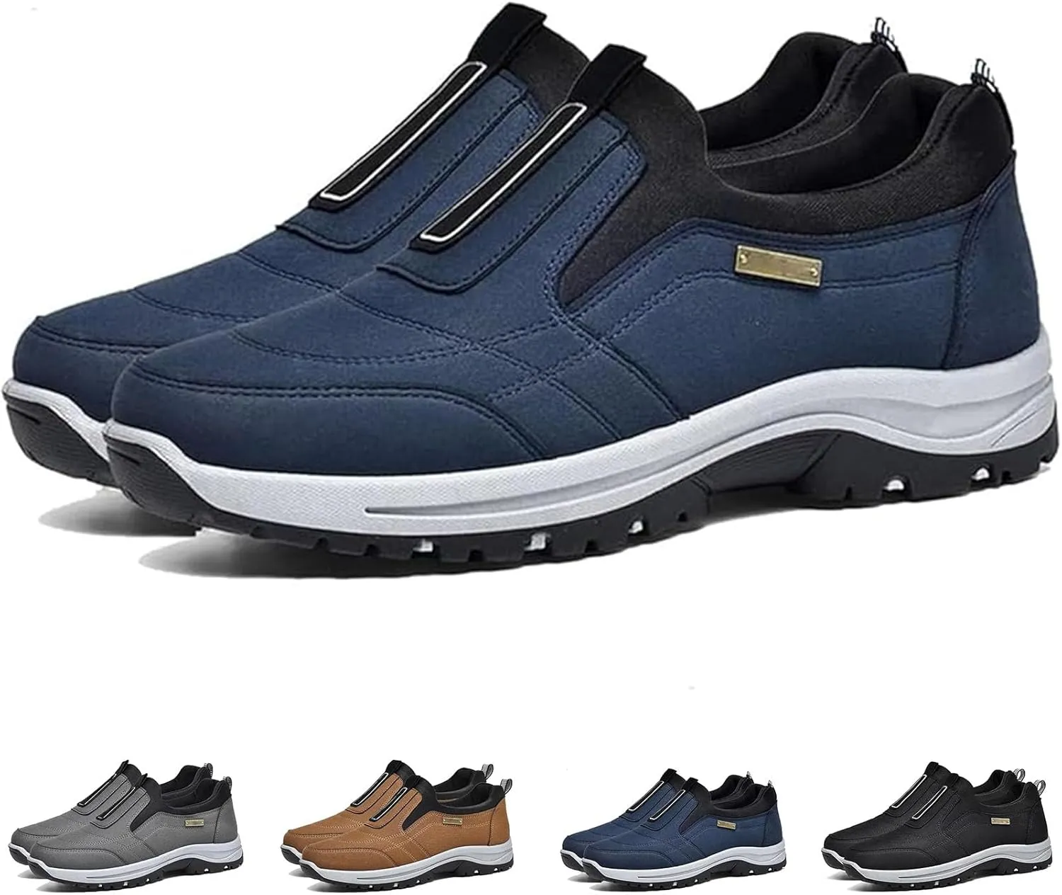 Orthopedic Walking Shoes, Men's Comfortable Waterproof Breathable Orthopedic Walking Shoes Hiking Shoes