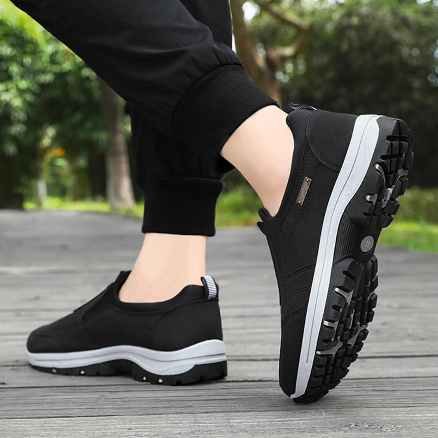 Orthopedic Walking Shoes, Men's Comfortable Waterproof Breathable Orthopedic Walking Shoes Hiking Shoes