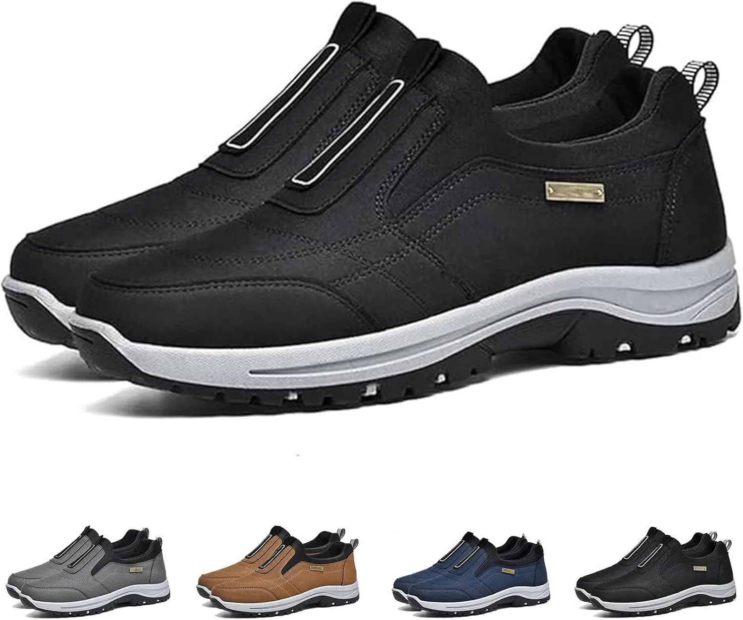 Orthopedic Walking Shoes, Men's Comfortable Waterproof Breathable Orthopedic Walking Shoes Hiking Shoes