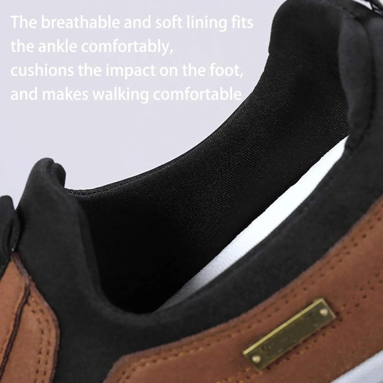 Orthopedic Walking Shoes, Men's Comfortable Waterproof Breathable Orthopedic Walking Shoes Hiking Shoes