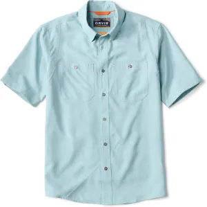 Orvis Tech Chambray Short-Sleeve Work Shirts for Men with Odor Control Thermal Regulation, and UPF 40 Sun Protection