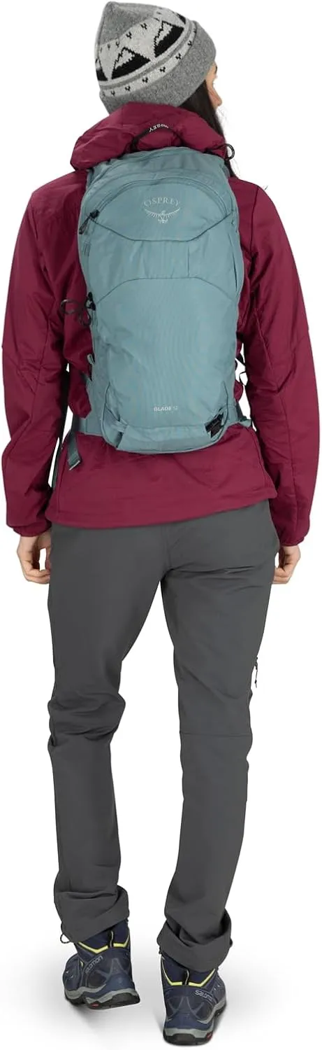 Osprey Glade 12L Ski and Snowboard Backpack with Hydraulics Water Reservoir, Celestine Blue