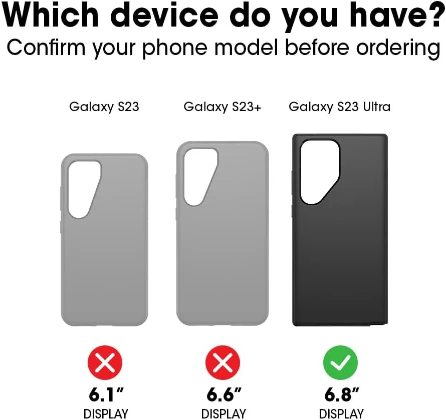 OtterBox Galaxy S23 Ultra Symmetry Series Case - Clear, Ultra-Sleek, Wireless Charging Compatible, Raised Edges Protect Camera & Screen