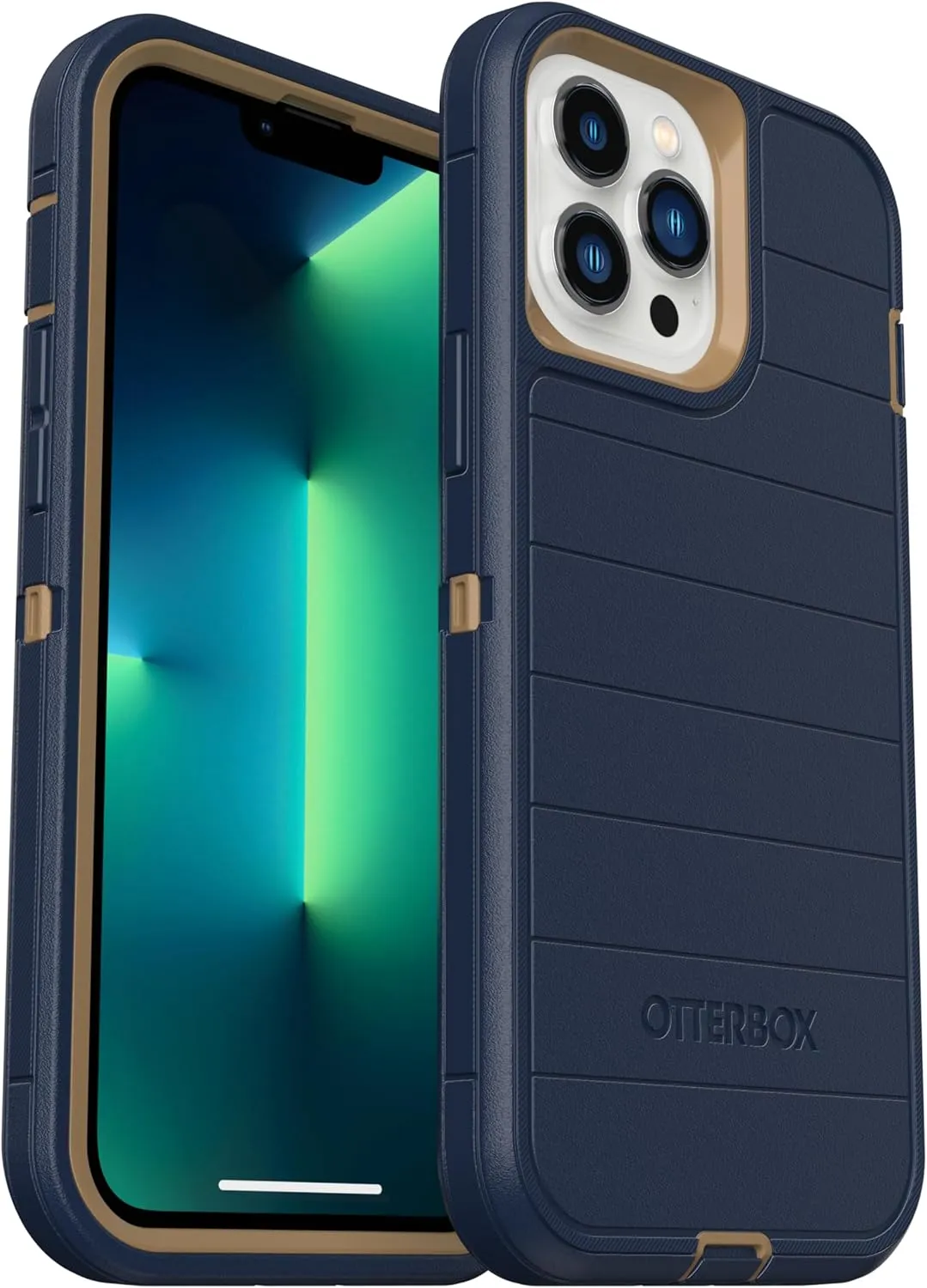 OtterBox iPhone 13 Pro Max & iPhone 12 Pro Max (Only) - Defender Series Screenless Edition Case - Blue Suede Shoes - Case Only - Microbial Defense Protection - Non-Retail Packaging